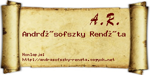 Andrásofszky Renáta névjegykártya