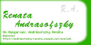 renata andrasofszky business card